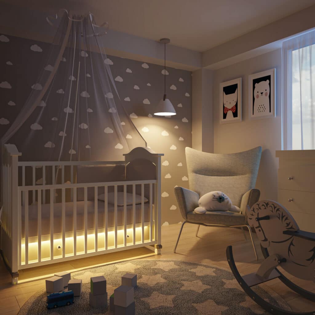 ¿Debe un bebé dormir con luz tenue? Una pareja busca respuestas